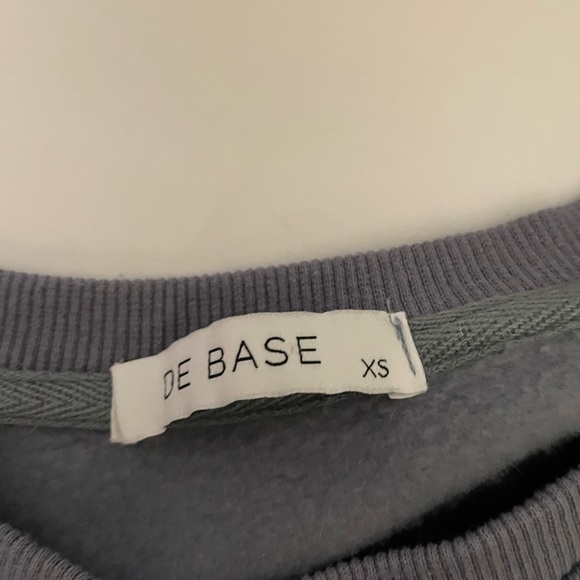 De Base Blue Cropped Crewneck Sweater Size XS - Picture 3 of 3
